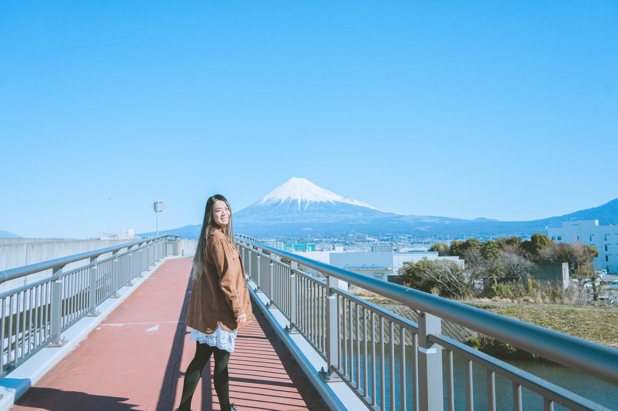 Mt. Fuji view from Shin Fuji station area - Yumeno Ohashi