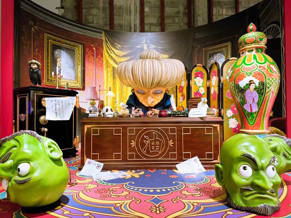 Yubaba's bath house at the Ghibli Exhibition. 