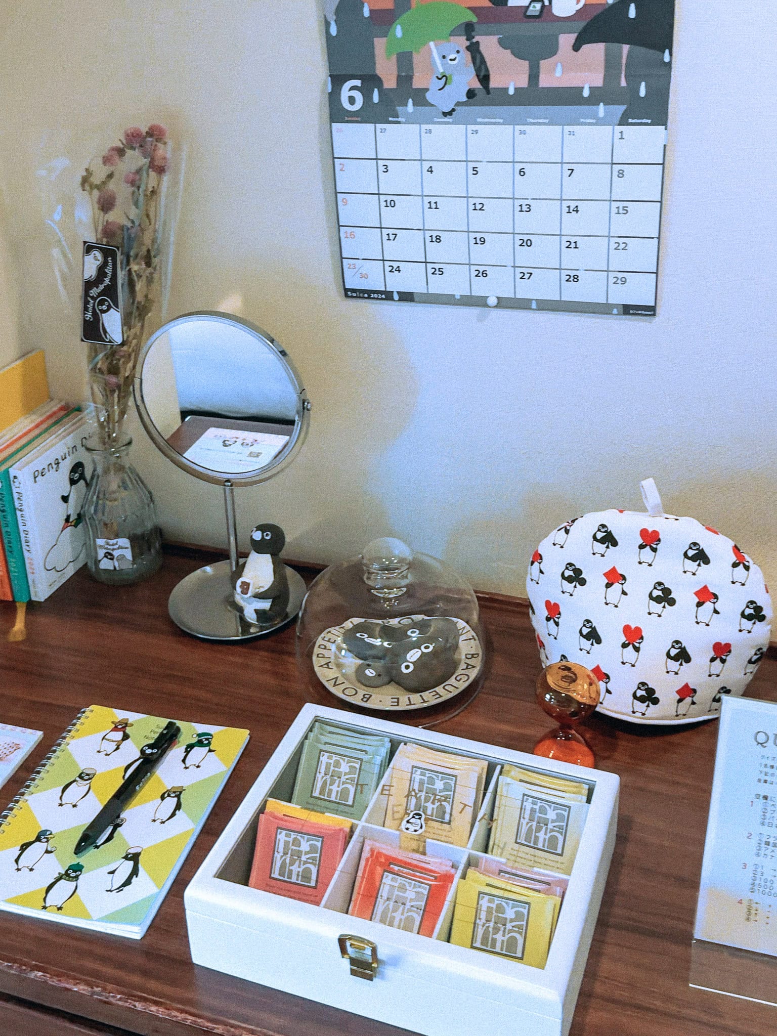 Hotel room suica penguin decor.