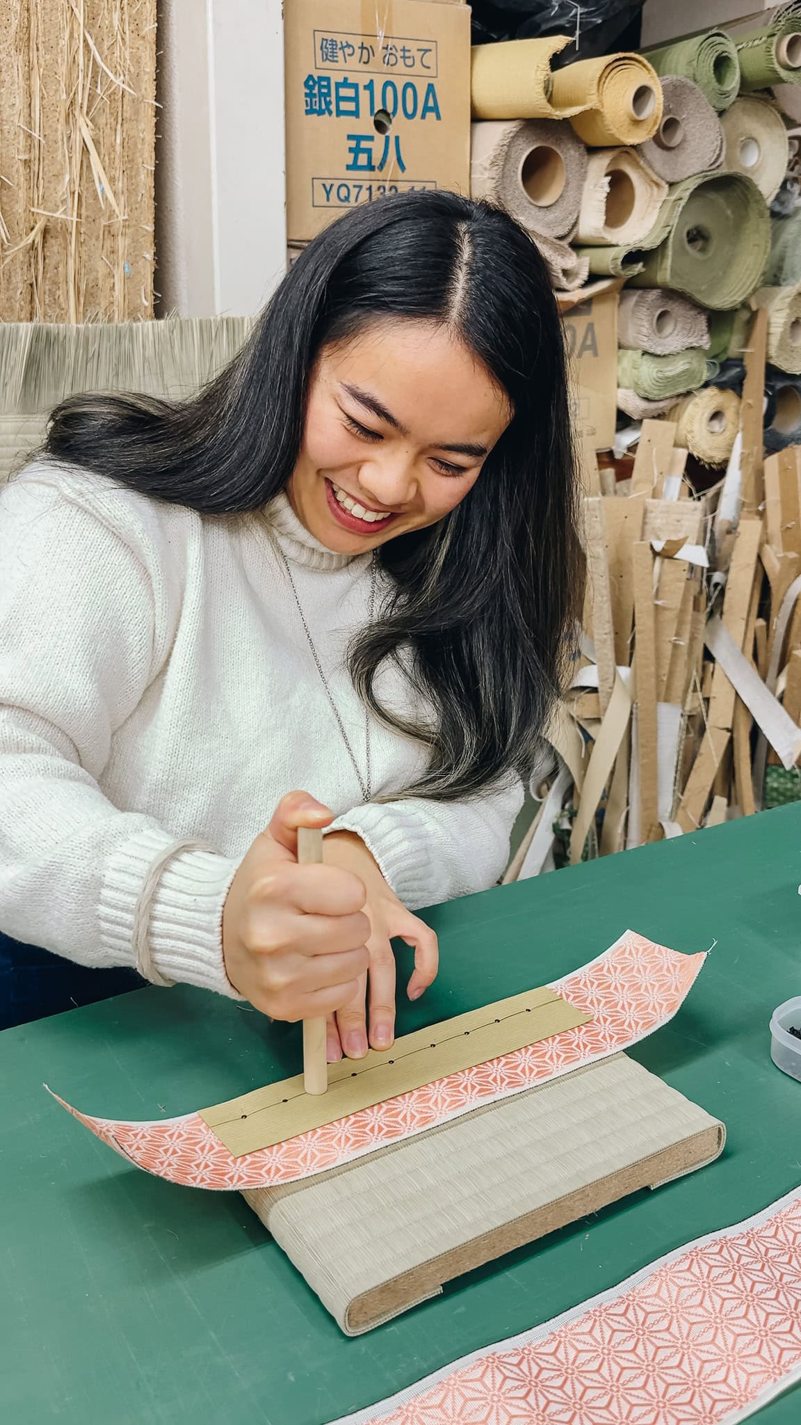 Tatami making experience in Kyoto
