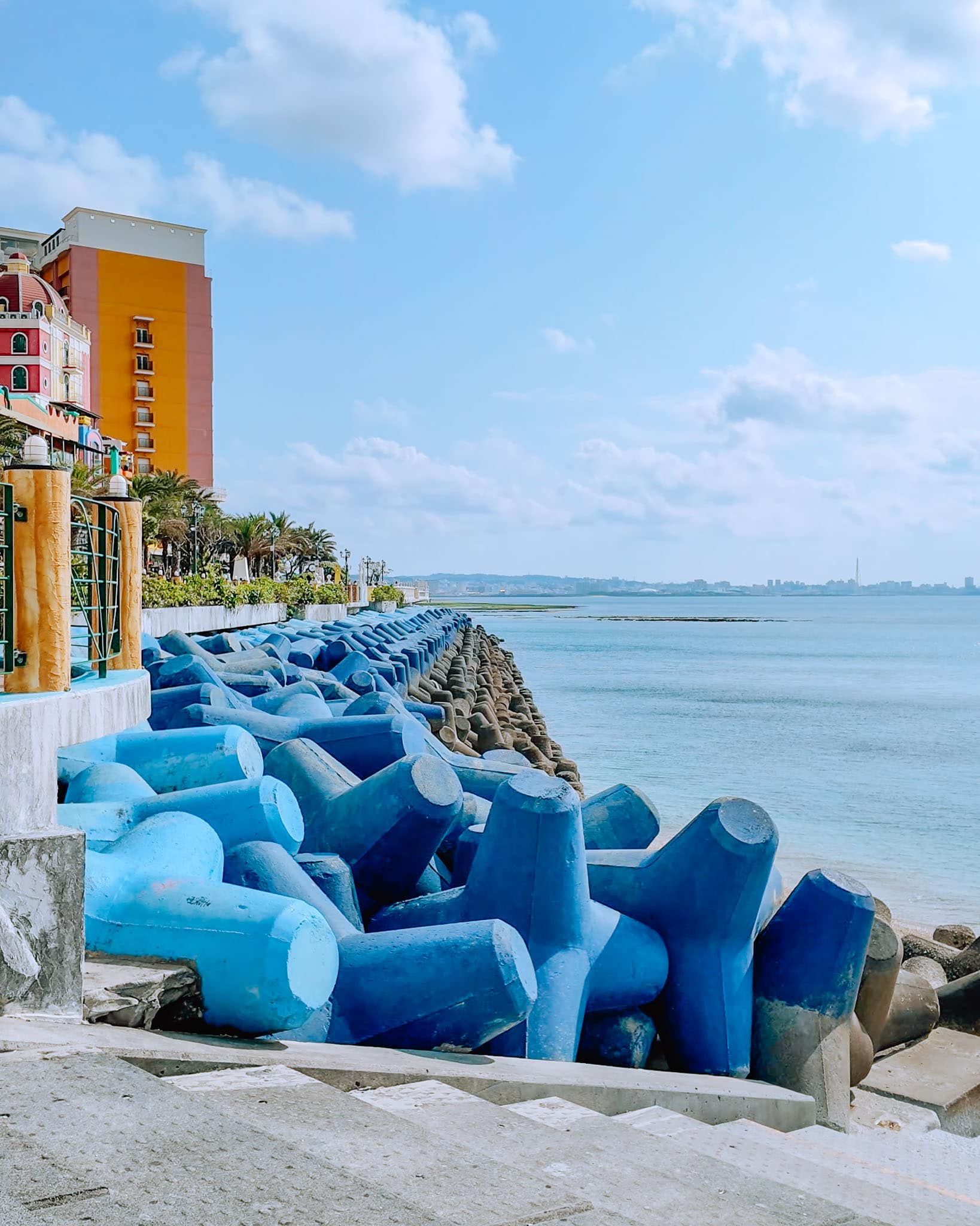 American Village in Okinawa, ocean side. 