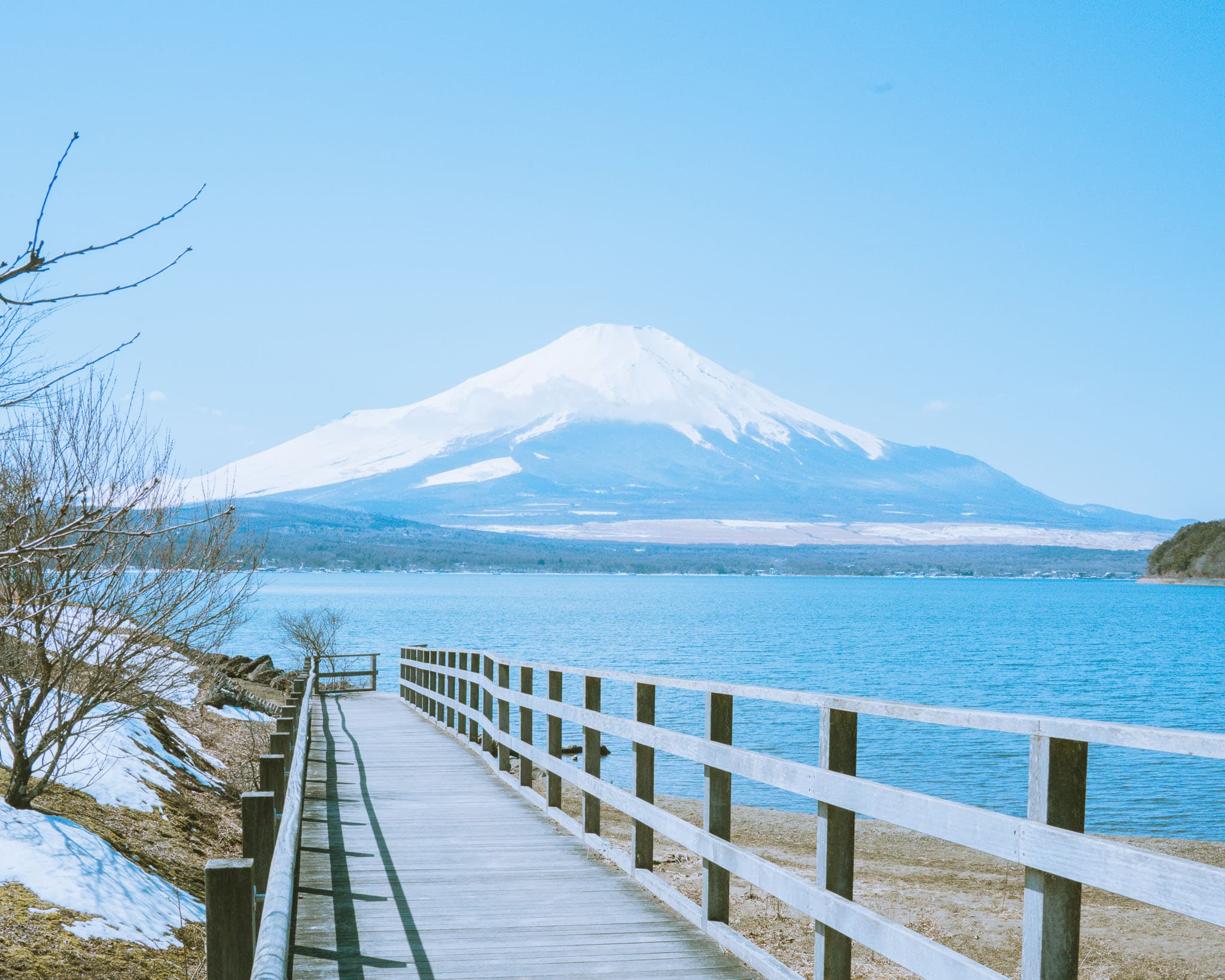 Mt. Fuji in the winter.