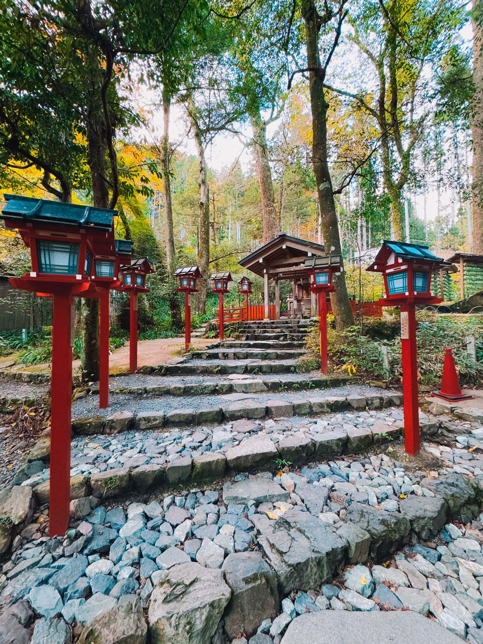Kifune Shrine in the fall, Japan.